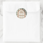 Kleine Pompoen Baby Shower Bedank Sticker (Tas)