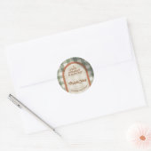 Kleine Pompoen Baby Shower Bedank Sticker (Envelop)
