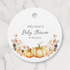 kleine pompoen baby shower bedankjes labels