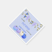 Kleine Pompoen Baby shower Blauwe Ivoor Lavendel Servet (Hoek)