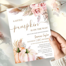 Kleine Pompoen Baby Shower Boho Herfst