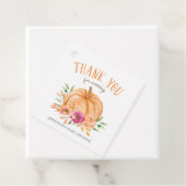 Kleine pompoen Baby shower Dank je wel Bedankjes Labels (In situ)