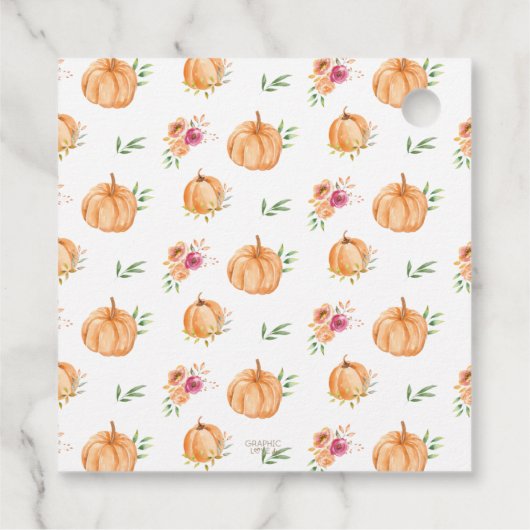 Kleine pompoen Baby shower Dank je wel Bedankjes Labels (Achterkant)