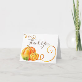 Kleine pompoen Baby shower Dank je wel Bedankkaart