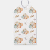 Kleine pompoen Baby shower Dank je wel Cadeaulabel (Achterkant)