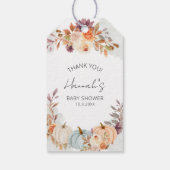 Kleine pompoen Baby shower Dank je wel Cadeaulabel (Achterkant)