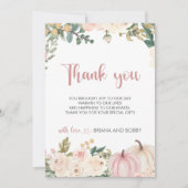 Kleine pompoen Baby shower Dank je wel Kaart (Voorkant)