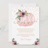 Kleine pompoen Baby shower dank u 4.5x6.25 (Voorkant)