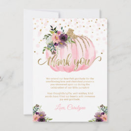 Kleine pompoen Baby shower dank u 4.5x6.25