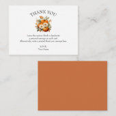 Kleine Pompoen Baby shower Gezellige Herfst Dank u Informatiekaartje (Voorkant / Achterkant)