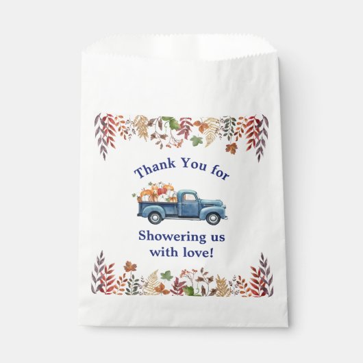 Kleine pompoen Baby shower gunsttassen Bedankzakje (Voorkant)