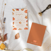 Kleine pompoen Baby shower Herfst verbrand Sinaasa Kaart