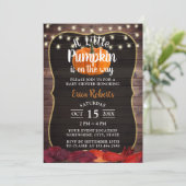 Kleine pompoen - Baby shower in de herfst Kaart (Staand voorkant)