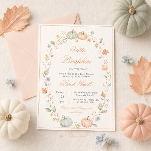 Kleine Pompoen Baby Shower Kaart