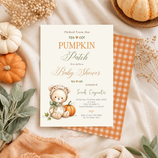 Kleine Pompoen Baby Shower Kaart