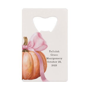 Kleine Pompoen Baby Shower Lint – Romantische Sale Creditkaart Flessenopener