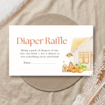 Kleine Pompoen Baby Shower Luier Raffle