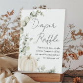 Kleine Pompoen Baby shower Luier Raffle Teken Reclamebord Met Voetstuk