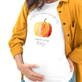 Kleine Pompoen Baby shower Mammie-to-be T-shirt