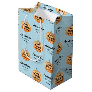 Kleine Pompoen Baby Shower Medium Cadeauzakje