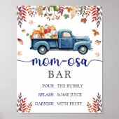 Kleine Pompoen Baby shower Moeder Osa Bar Teken Poster (Voorkant)