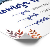 Kleine Pompoen Baby shower Moeder Osa Bar Teken Poster (Hoek)