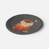 Kleine Pompoen Baby shower Papier Borden Papieren Bordje (Gekanteld)