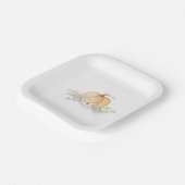 Kleine Pompoen Baby shower Papier Borden Papieren Bordje (Gebogen)