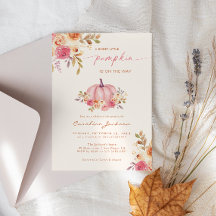 Kleine pompoen Baby shower roze meisje