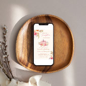 Kleine pompoen Baby shower roze meisje Kaart