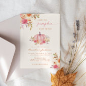 Kleine pompoen Baby shower roze meisje Kaart