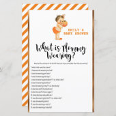 Kleine Pompoen Baby Shower Spel PRINTED (Voorkant / Achterkant)