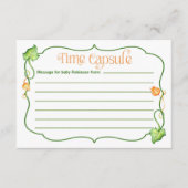 Kleine Pompoen Baby shower Tijd Capsule Activiteit Advieskaart (Voorkant)