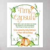 Kleine Pompoen Baby shower Tijd Capsule Teken Poster (Voorkant)