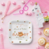 Kleine pompoen Baby shower val bladeren Papieren Bordje (Feest)