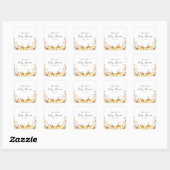 kleine pompoen baby shower vierkante sticker (Vel)