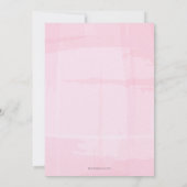 Kleine Pompoen Baby shower Waterverf Roze Goud Kaart (Achterkant)