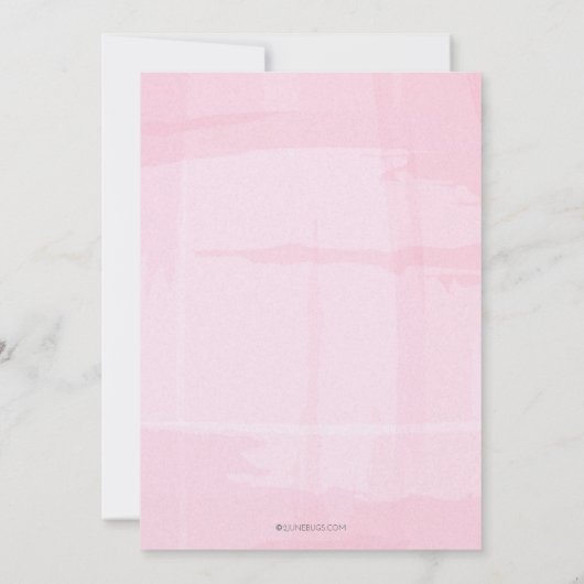 Kleine Pompoen Baby shower Waterverf Roze Goud Kaart (Achterkant)