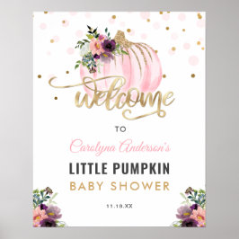 Kleine pompoen Baby shower welkomstbord - 16x20 Poster