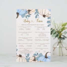 Kleine pompoen baby trivia spel