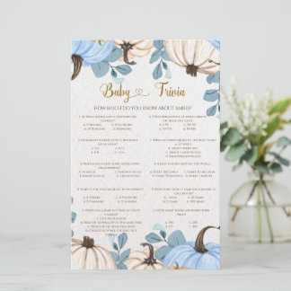 Kleine pompoen baby trivia spel