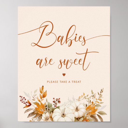 Kleine pompoen Baby's zijn zoet Poster (Voorkant)