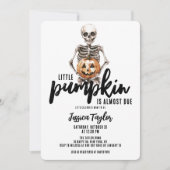 Kleine pompoen bijna te wijten aan skelet Jack O'L Kaart (Voorkant)