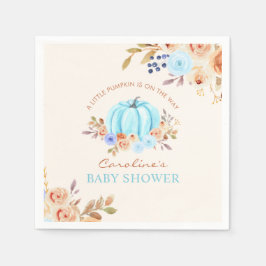 Kleine Pompoen Blauw Jongen Baby shower Papieren s Servet