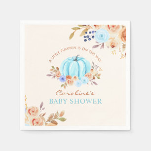 Kleine Pompoen Blauw Jongen Baby shower Papieren s Servet