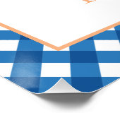 Kleine Pompoen blauwe Herfst Verjaardagsdrank Perfect Poster (Hoek)