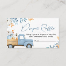 Kleine Pompoen Blauwe Truck Herfst Baby Luier Raff
