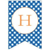 Kleine Pompoen blauwe vrachtwagen eerste verjaarda Vlaggetjes (Tweede vlag)