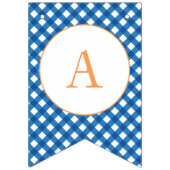 Kleine Pompoen blauwe vrachtwagen eerste verjaarda Vlaggetjes (Derde vlag)