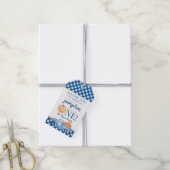 Kleine Pompoen Blauwe Vrachtwagen Herfst Eerste Ve Cadeaulabel (Met Touw)